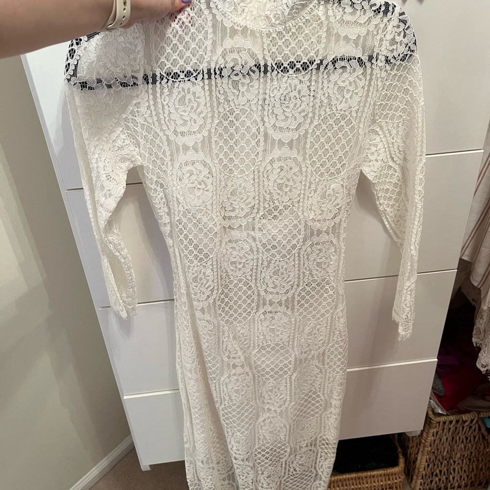 MIDI Lace Cutout Dress